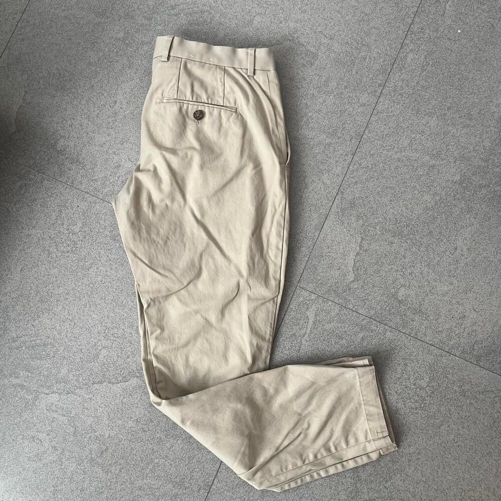 Express Men's Cream and Tan Trousers